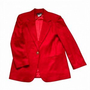 vintage dead stock  Sag Harbour red wool oversized blazer